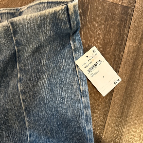 Good American Blue Flare Wide Leg Jeans - Picture 3 of 3